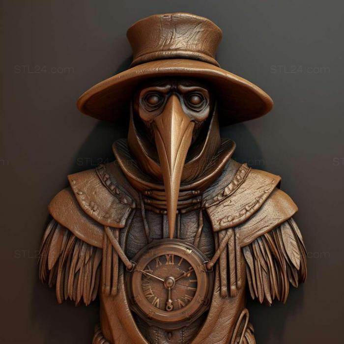 Characters (st plague doctor 4, HERO_1316) 3D models for cnc